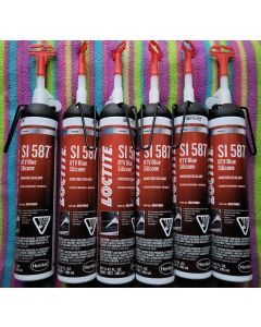 Case Lot of 6 LOCTITE SI 587 RTV Blue Silicone Adhesive/Sealant 2637002