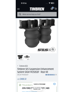 SES Timbren set for Ford f250/350