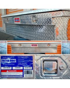 Duralast Toolbox for Fullsize Truckbeds
Features: Diamond Plate, Latches, Key Entry Lock, and a variety of internal storage compartments.
