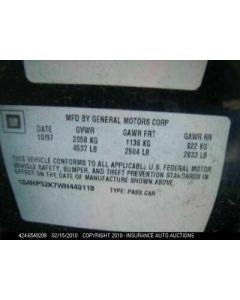 Automatic Transmission FWD Opt MN3 Fits 98 BONNEVILLE 3139