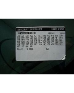 Chassis ECM Air Bag Below Right Hand Front Seat Fits 02-03 MONTANA 904