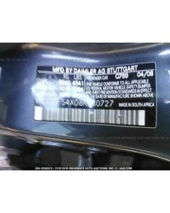 Automatic Transmission 204 Type C300 RWD Fits 08 MERCEDES C-CLASS 726822